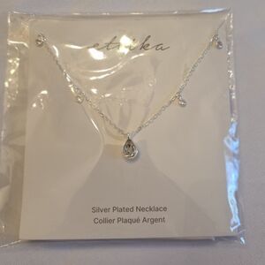 Ettika Silver Teardrop Necklace